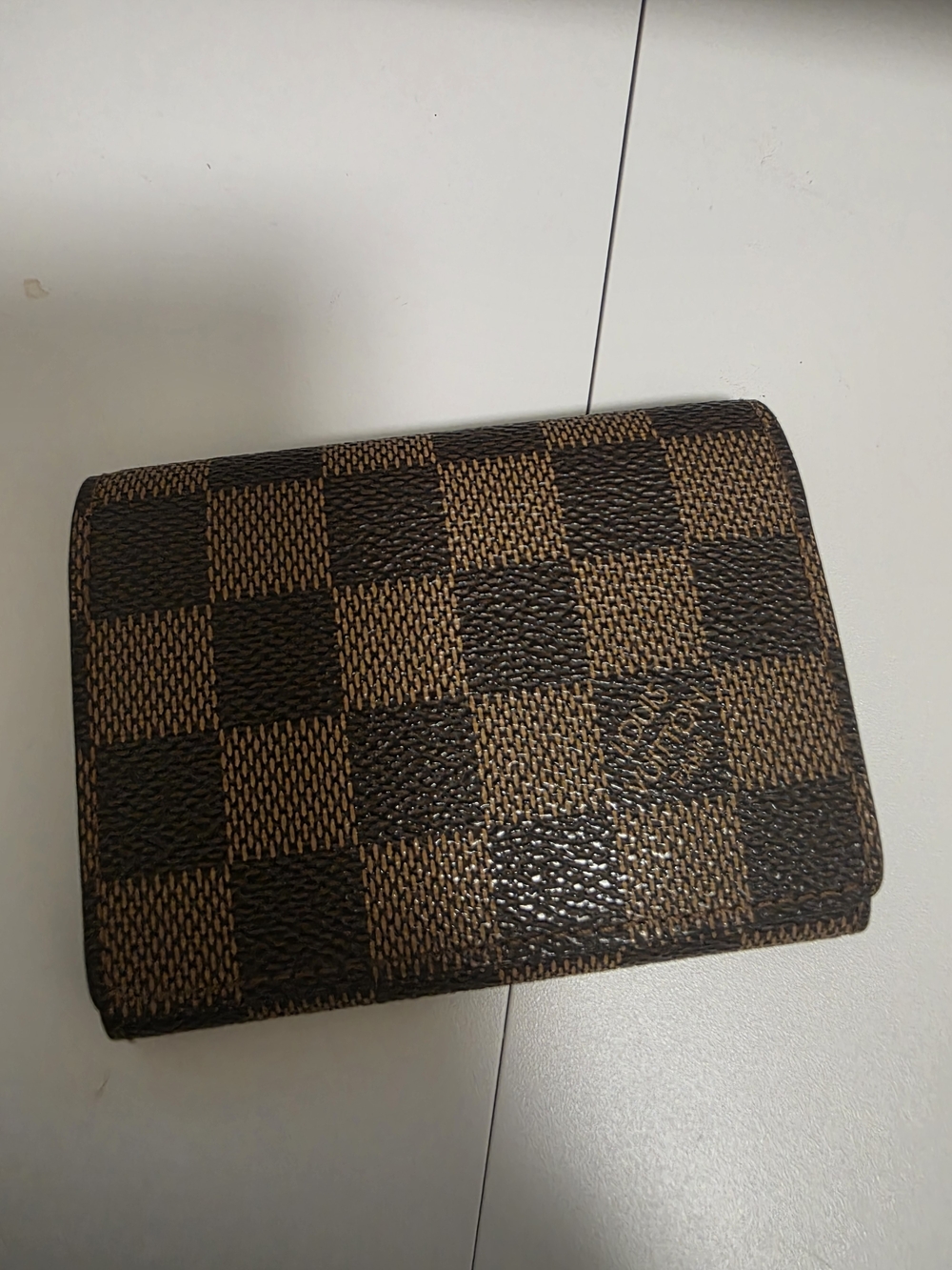 Louis Vuitton Brown Checkered Compact Wallet